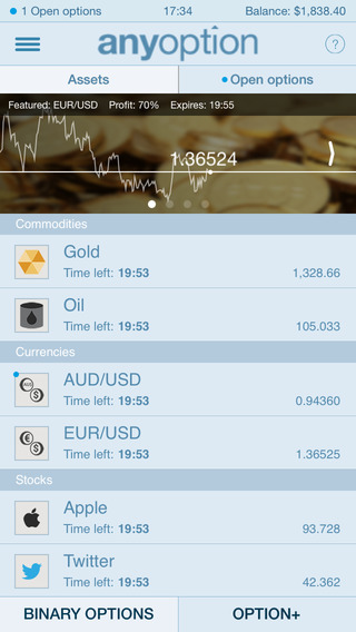 Binary options app review